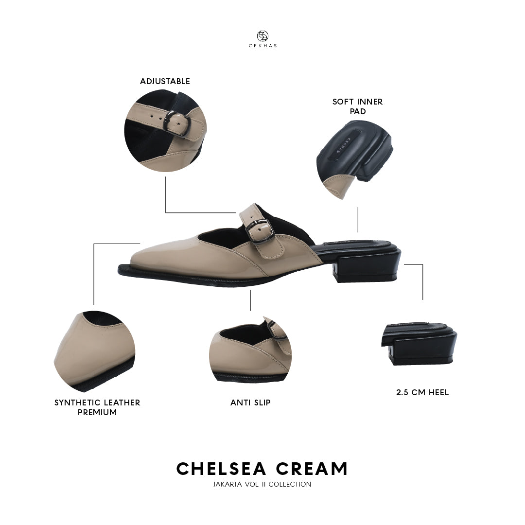 Chelsea Cream Mules