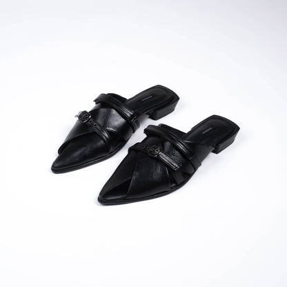 Emilia Black Mules - URBAN GRACE Series