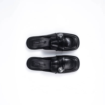 Chara Black Mules - URBAN GRACE Series