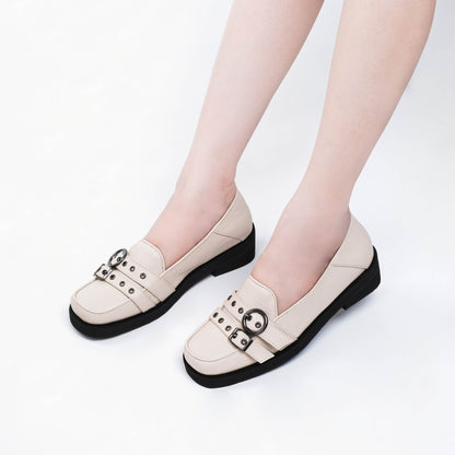 Agatha Cream Flat Shoes