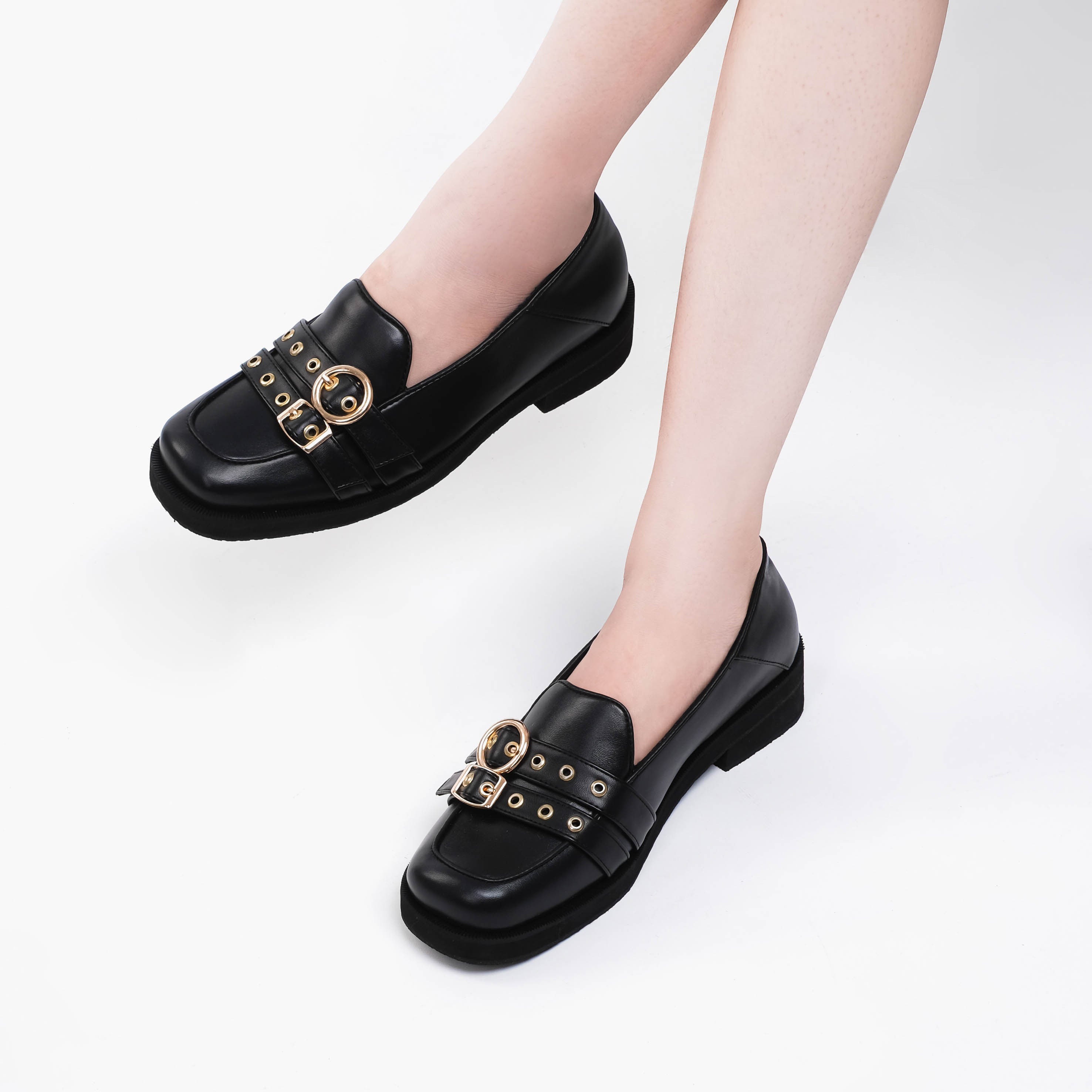 Agatha Black Flat Shoes – Cekhas