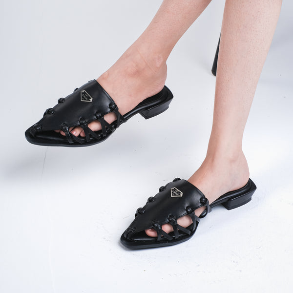 Michelle Black Mules