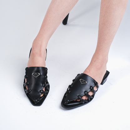 Michelle Black Mules