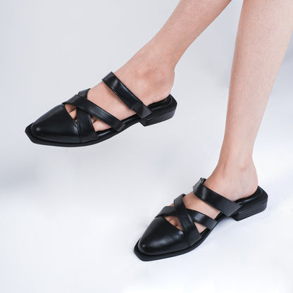 Audy Black Mules