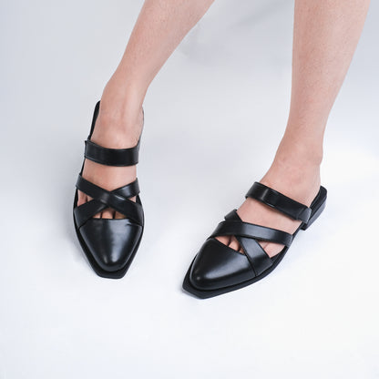 Audy Black Mules