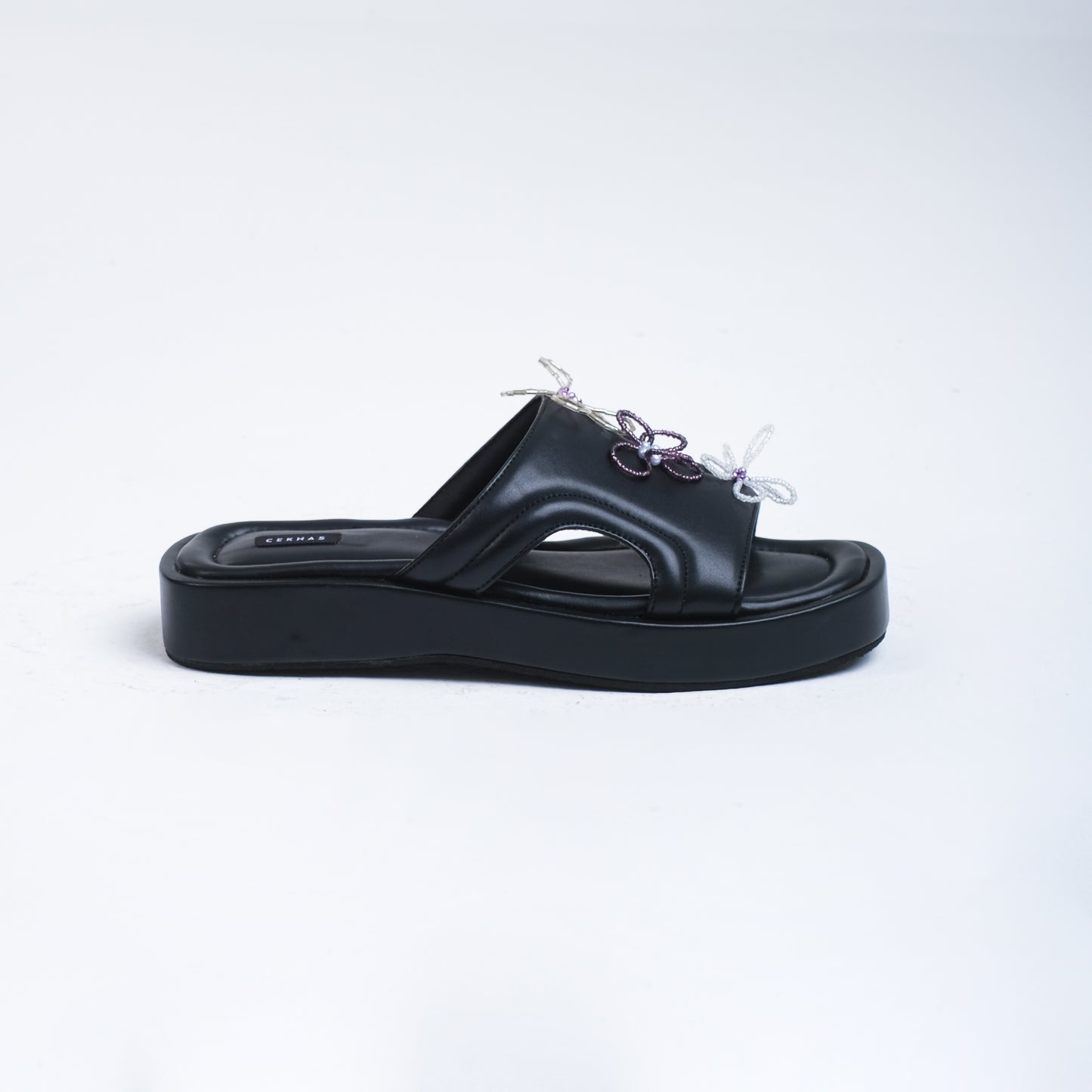 ZAMORA Power Flower Series Black Sandal