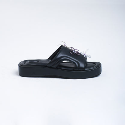 ZAMORA Power Flower Series Black Sandal