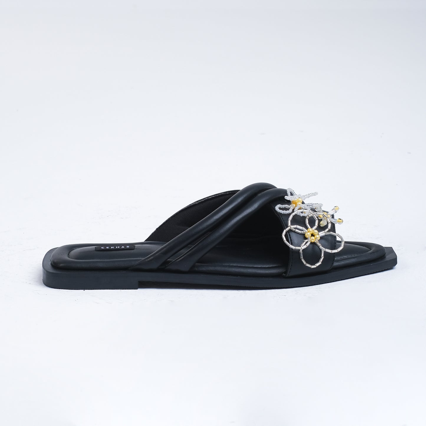 ZARA Power Flower Series Black Sandal