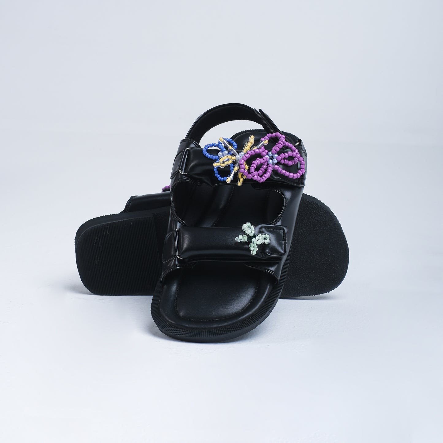 YORA Power Flower Series Black Sandal