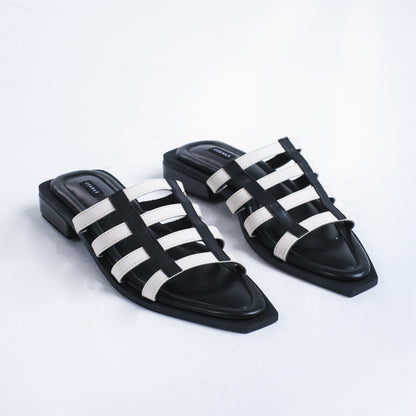 Erica Black White Sandal