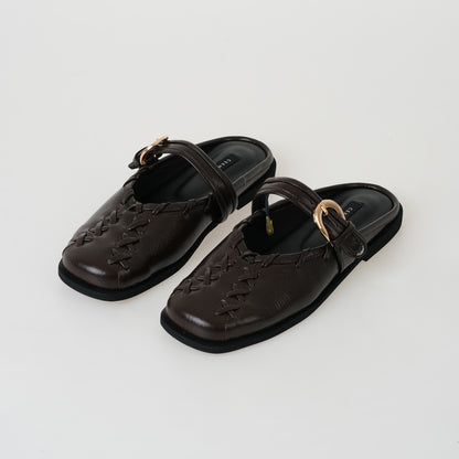 Carla Brown Mules Sandal Wanita