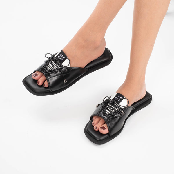 Senna Black Sandal - Sommar Bliss Collection