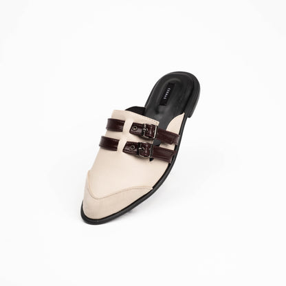 Casey Beige Mules - Sommar Bliss Collection