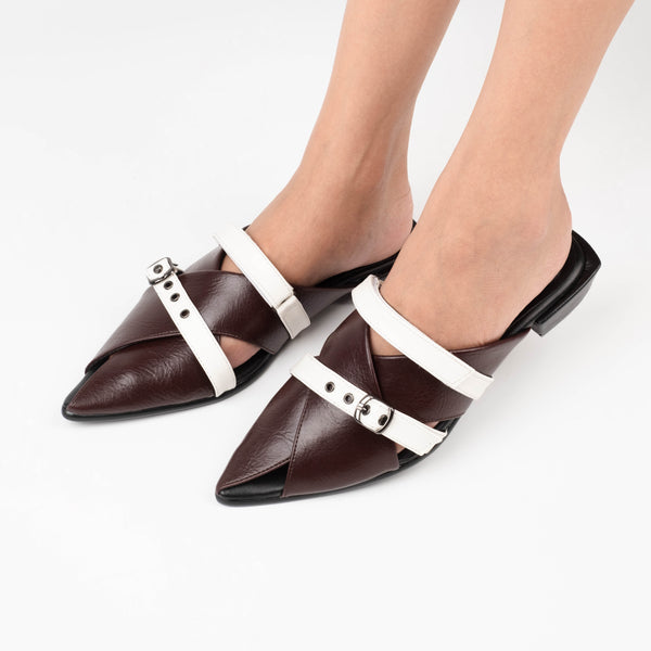 New Emilia Wood Stripes Mules - Urban Grace II