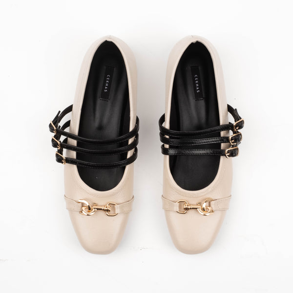 Madeline Cream Flat Shoes - Urban Grace II