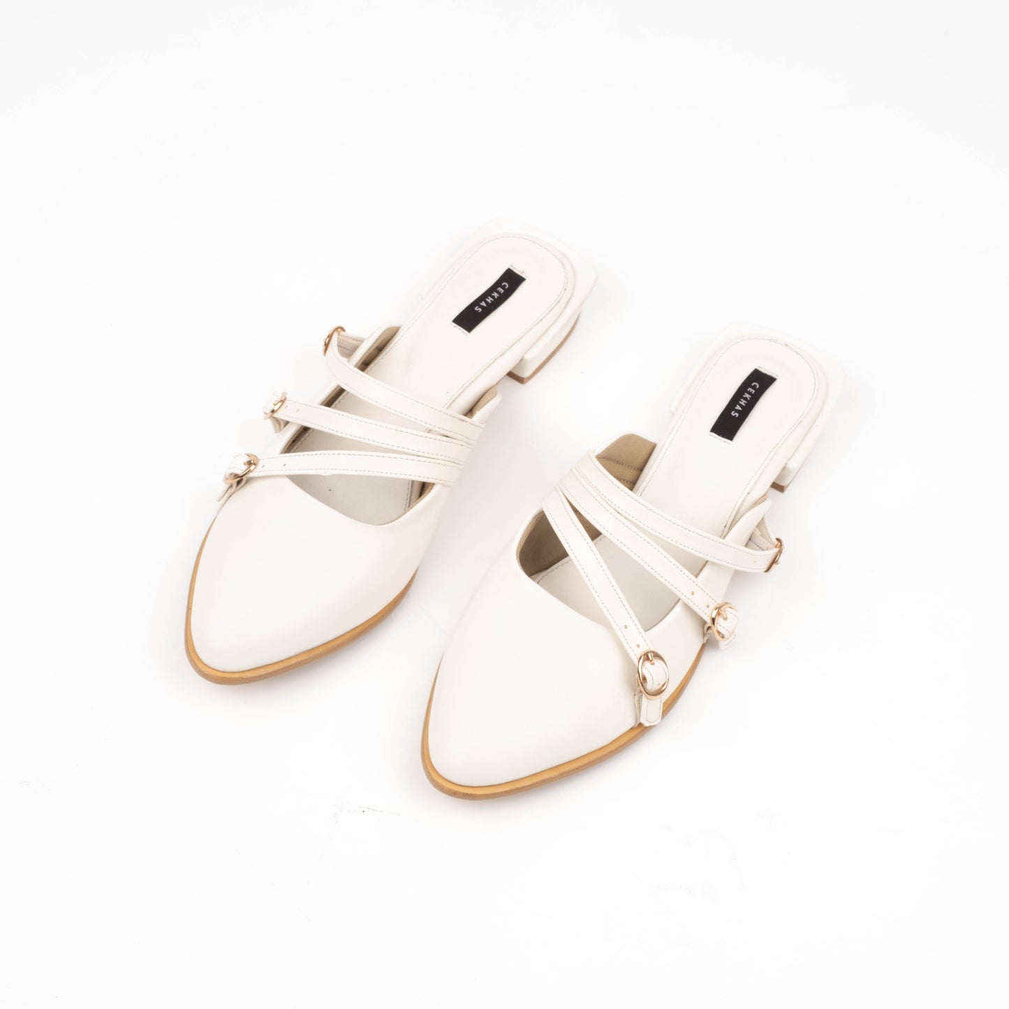 Leora White Mules - Urban Grace II