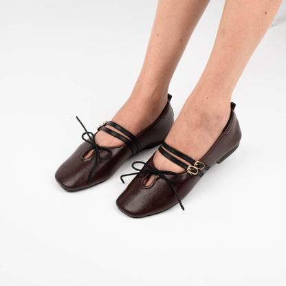 Camille Wood Flat Shoes - Urban Grace II