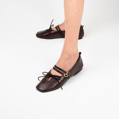 Camille Wood Flat Shoes - Urban Grace II