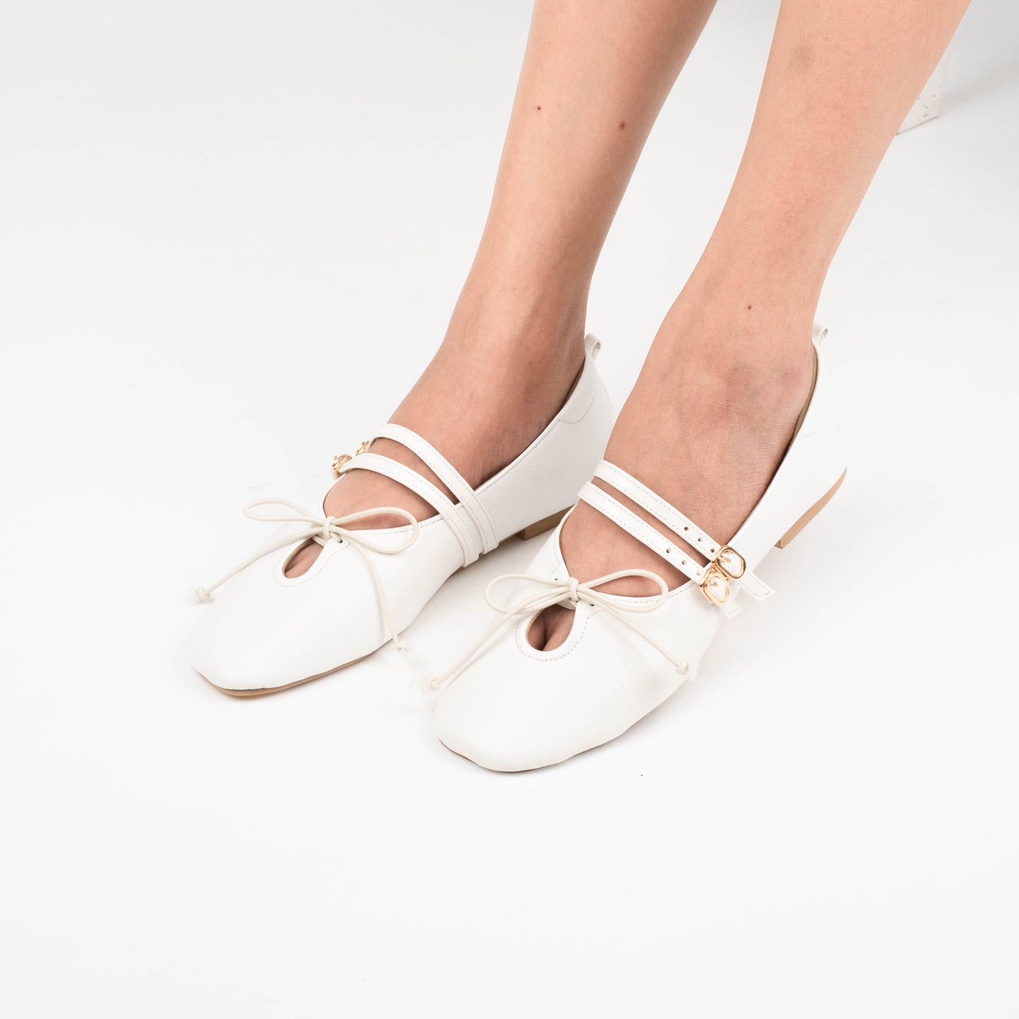 Camille White Flat Shoes - Urban Grace II