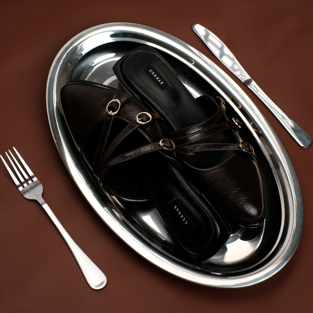 Leora Brown Mules