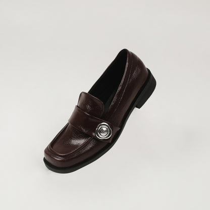 Mora Wood Flat Shoes - URBAN GRACE Series