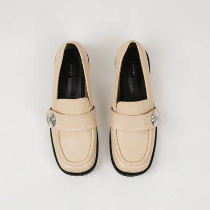 Mora Cream Flat Shoes - URBAN GRACE Series