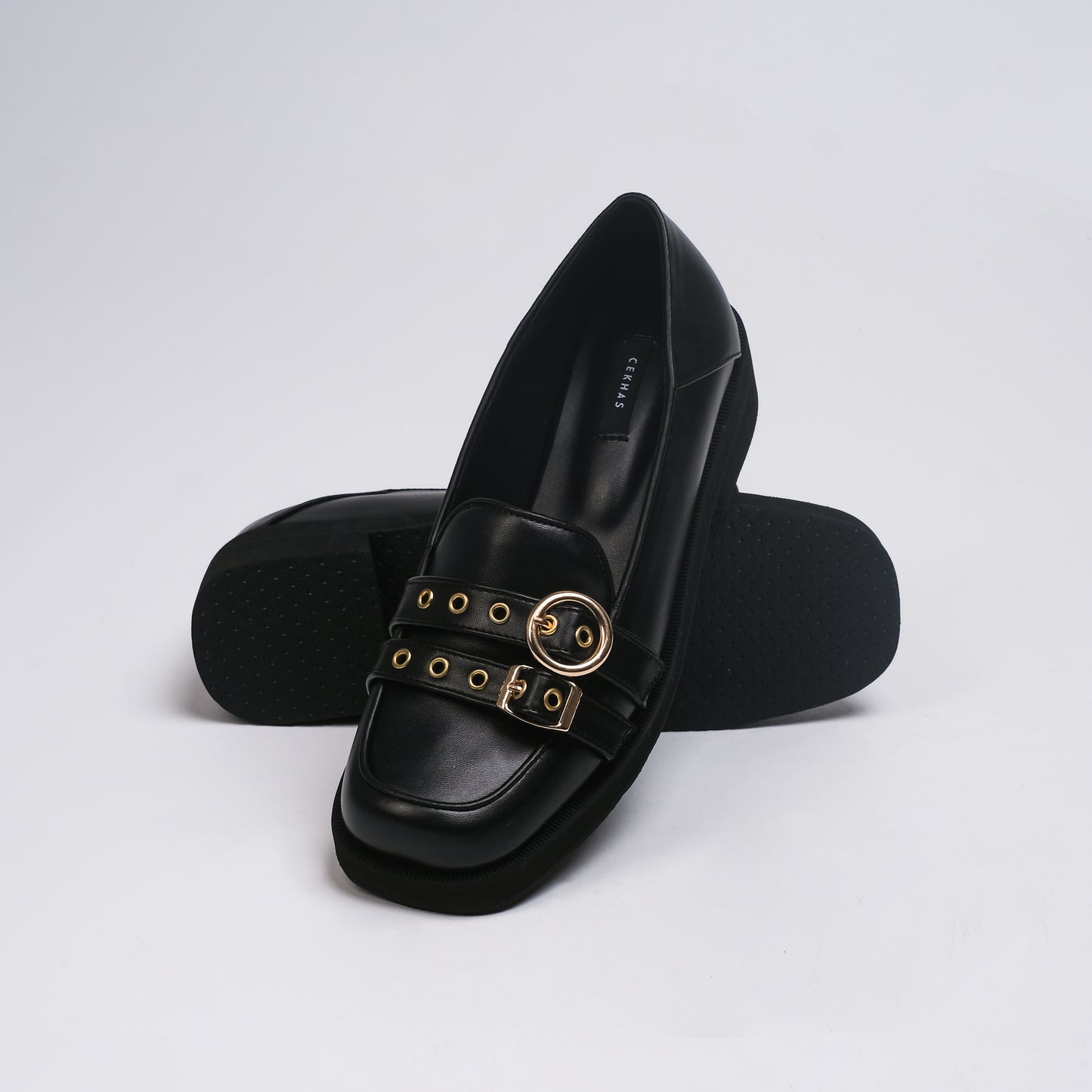 Agatha Black Flat Shoes