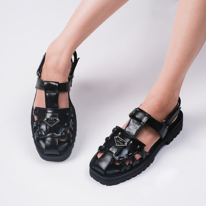 Gritte Black Sandal