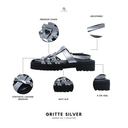 Gritte Silver Sandal