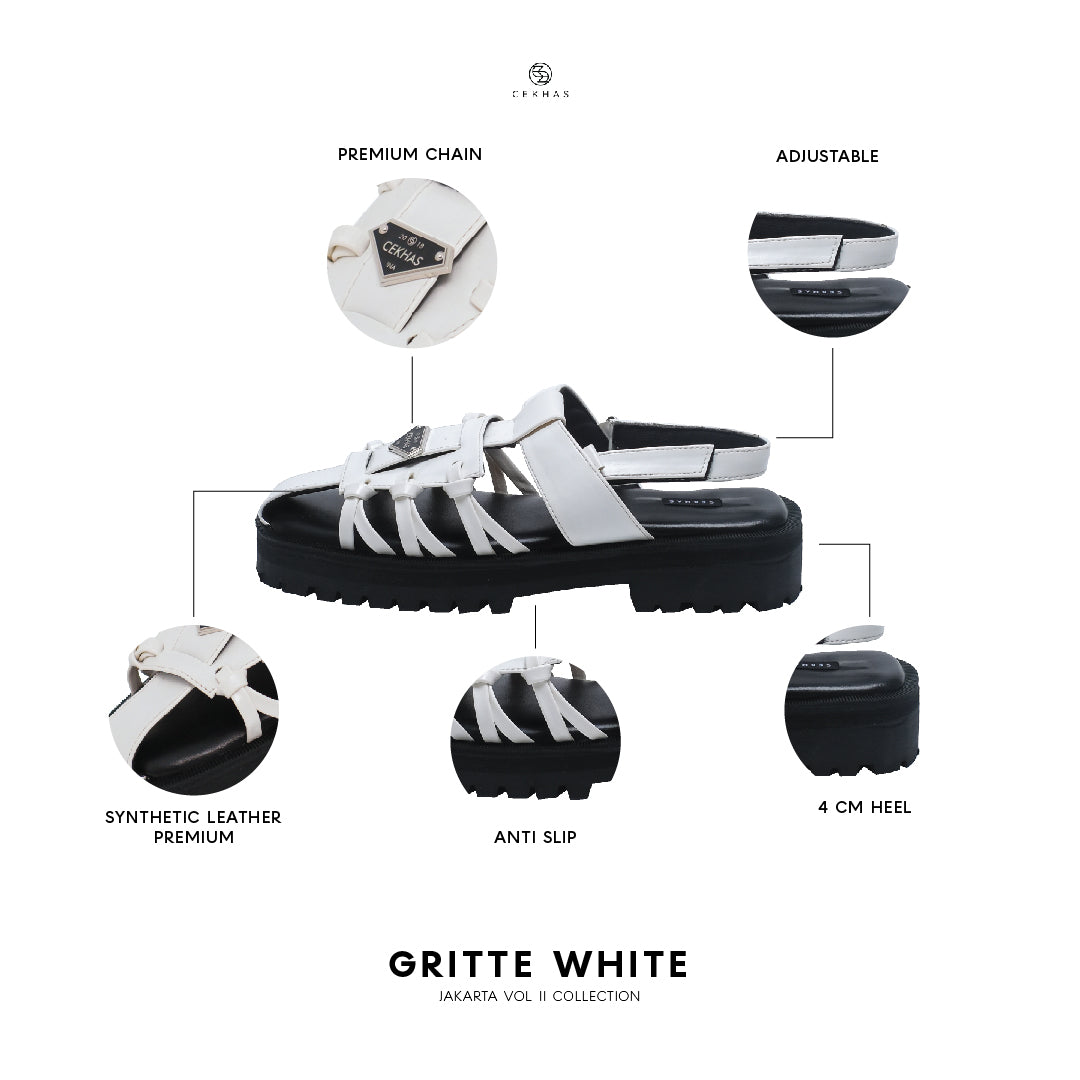 Gritte White Sandal