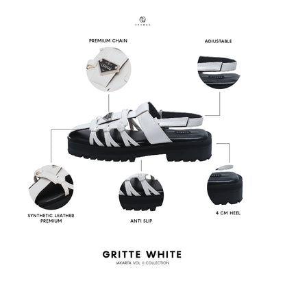 Gritte White Sandal