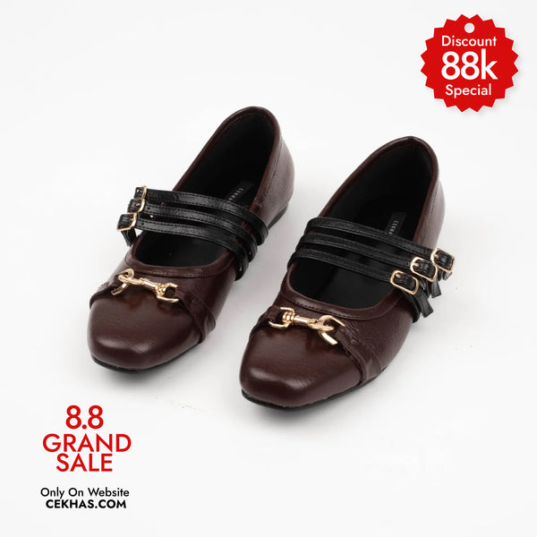 Madeline Wood Flat Shoes - Urban Grace II