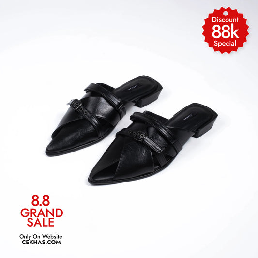Emilia Black Mules - URBAN GRACE Series