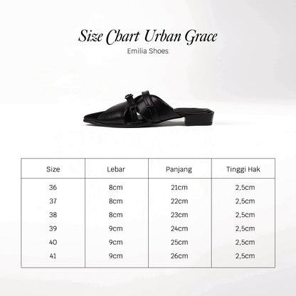 Emilia Black Mules - URBAN GRACE Series